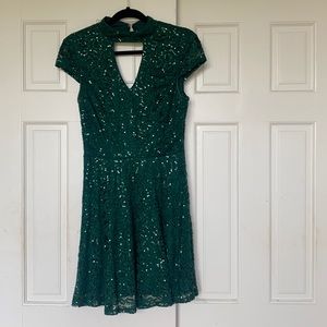 green formal dress